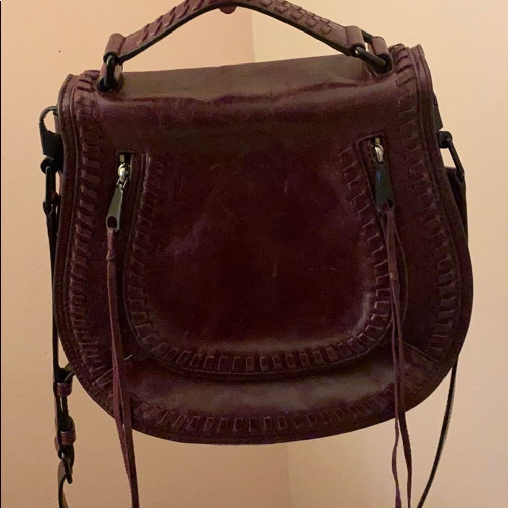 Rebecca Minkoff Vanity Saddle Bag in Dark Cherry
